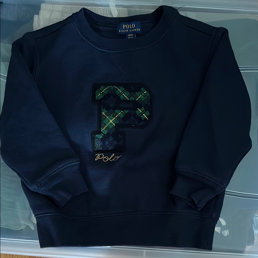 Polo by Ralph Lauren Blue Graphic Sweatshirt Tartan blue/green “P”